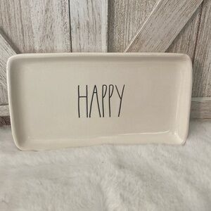 Rae Dunn Happy Rectangular Tray